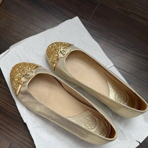 New Elegant Gold Women's Flats
